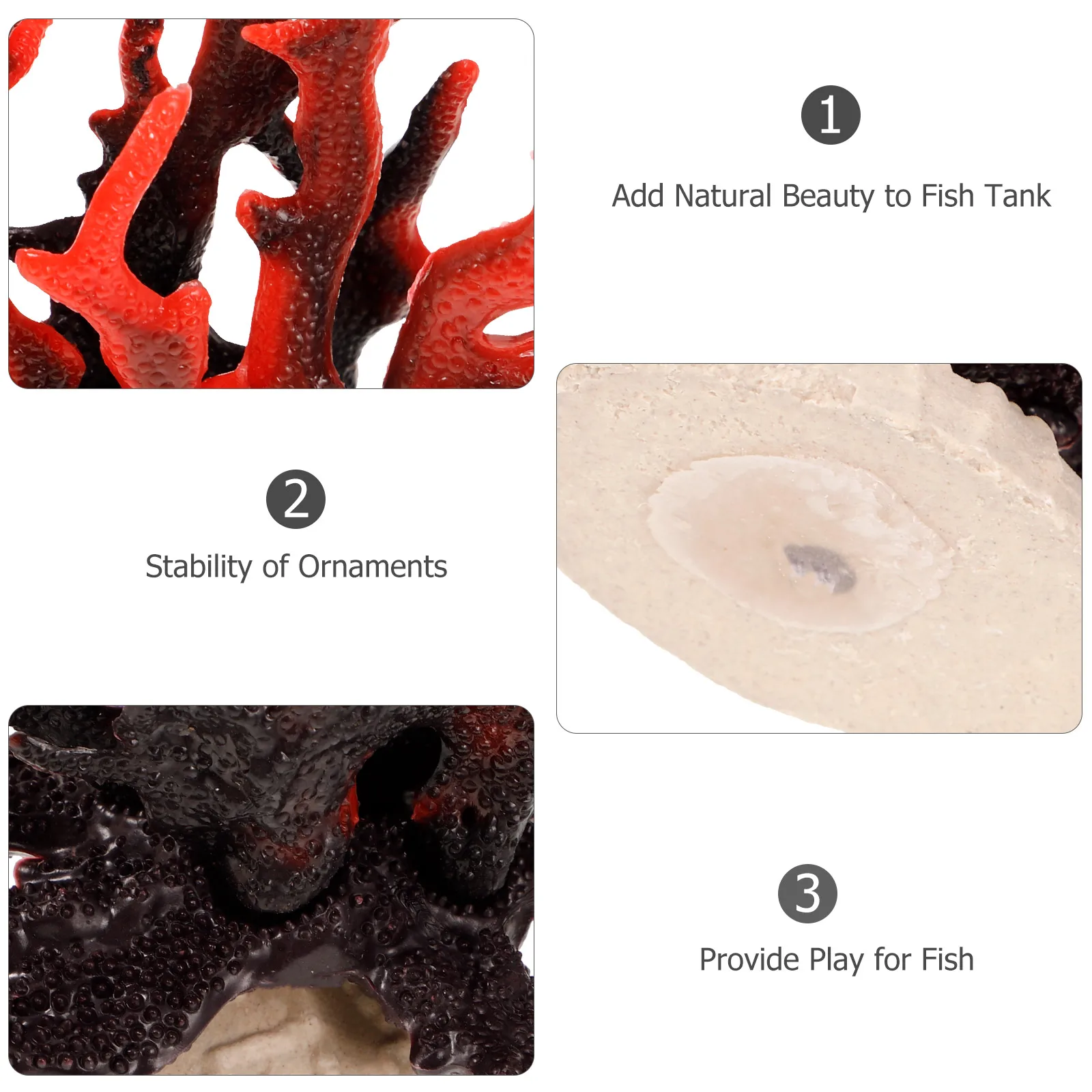 

Artificial Coral Decoration Aquarium Rock Fish Tank Landscaping Plants Soft Ornaments Resin Reef