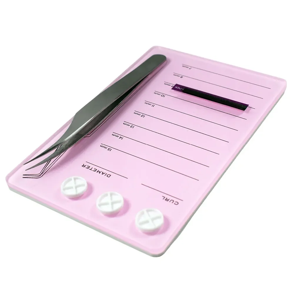 Großhandel 1Pcs Wimpern Halter Wimpern Verlängerung Kleber Palette Acryl Bord für Wimpern Falsche Wimpern Pad Lash Make-Up-Tools – Detail 13