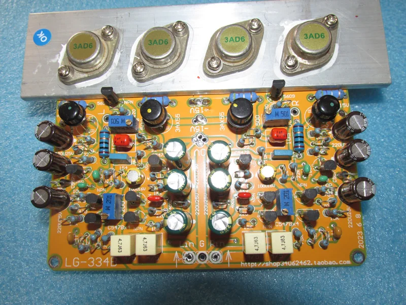 3AD55 germanium tube 20WX2 non-complementary homopolar symmetrical OCL amplifier board discrete component power amplifier