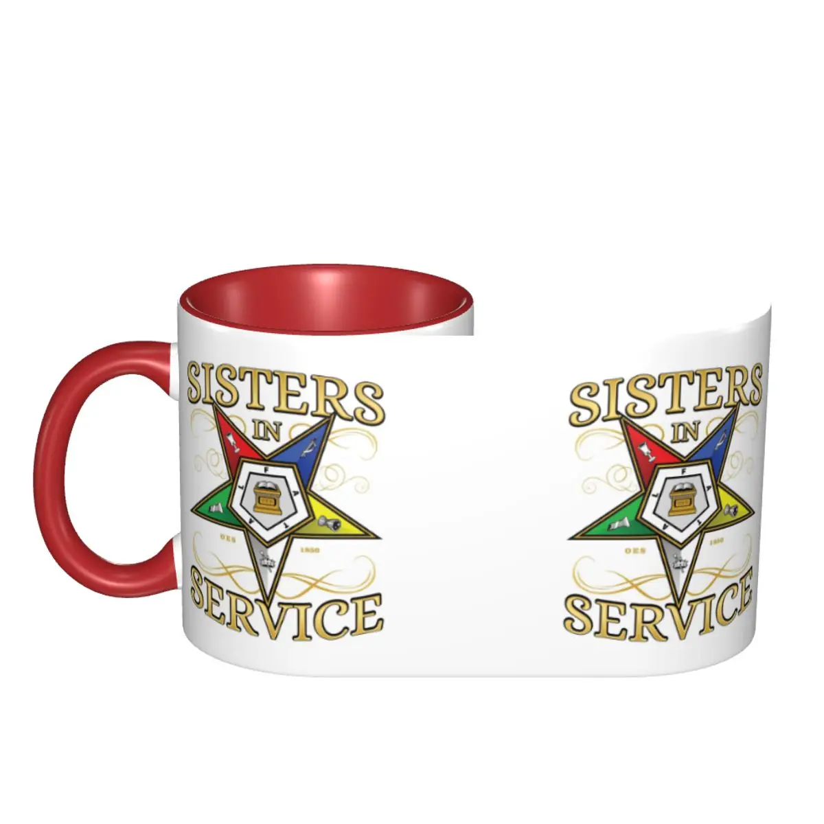 OES Emblem Order Of The Eastern Star Mug Funny Ceramic Coffee Cups Tea Mugs Milk Cup Drinkware Gift for Friends DIY Custom