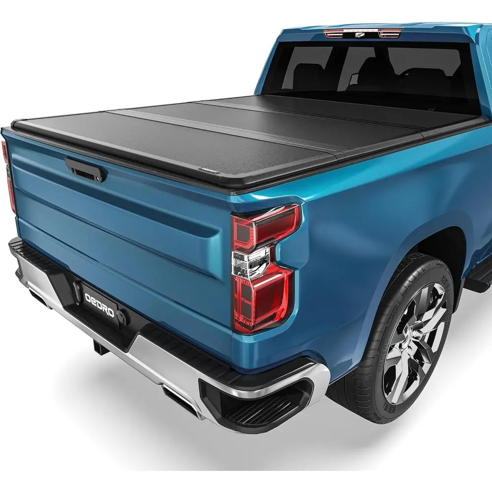 

FRP Hard Tri-fold Tonneau Cover Fold Truck Bed Covers Compatible with 2020 2021 2022 2023 2024 2025 Chevy Silverado/GMC Sierra 2