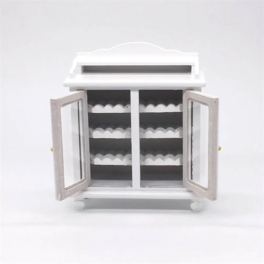 1/12 Poppenhuis Miniatuur Accessoires Mini Houten Wijnkast Meubels Model Speelgoed Poppenhuis Decoratie