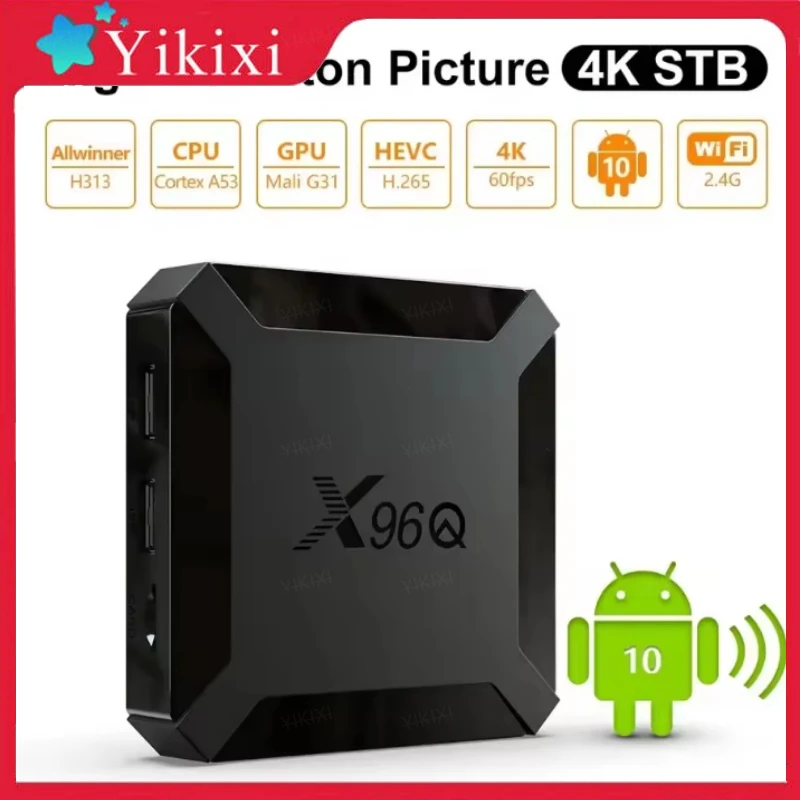 X96Q TV Box Android 10 2.4G Wifi Smart TV BOX Allwinner H313 رباعي النواة 2GB 16GB 4K مشغل الوسائط استقبال Andriod Set Top Box