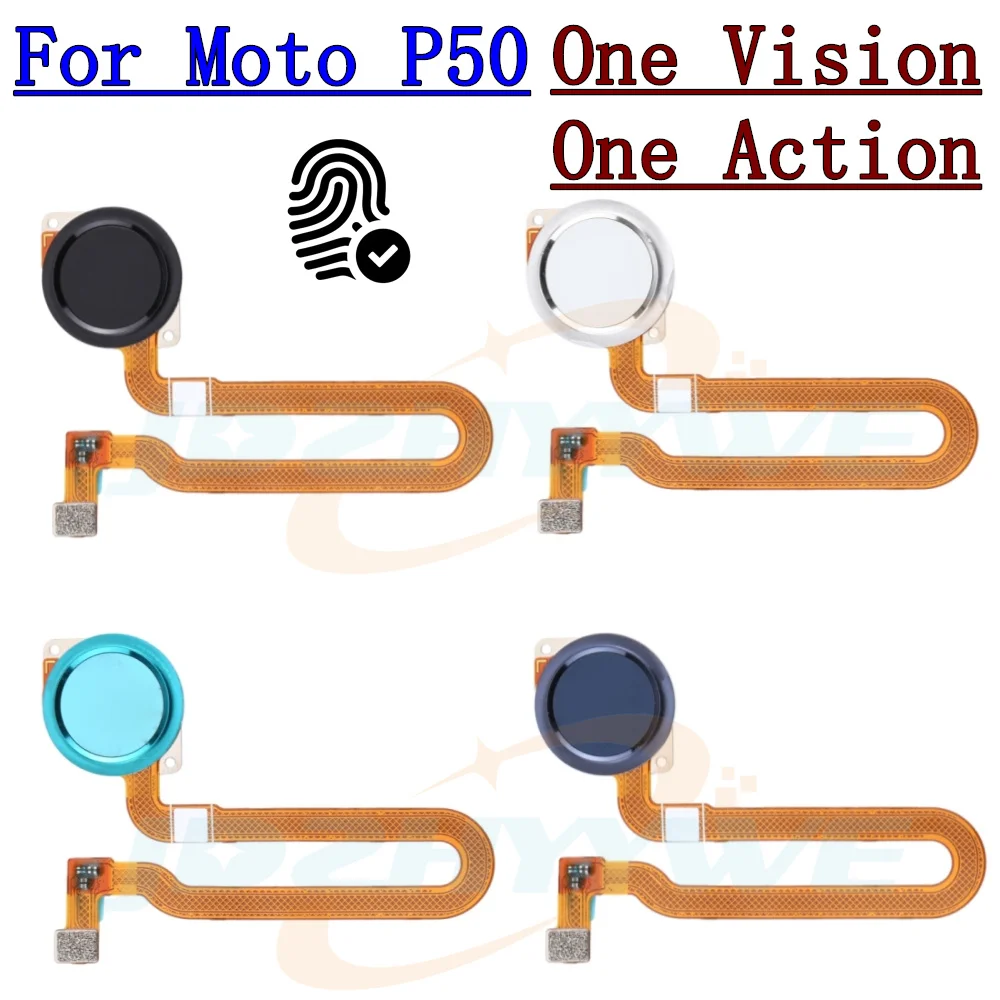 

Сканер отпечатков пальцев для Motorola Moto P50, One Vision, One Action Touch ID, запчасти для кнопки возврата домой