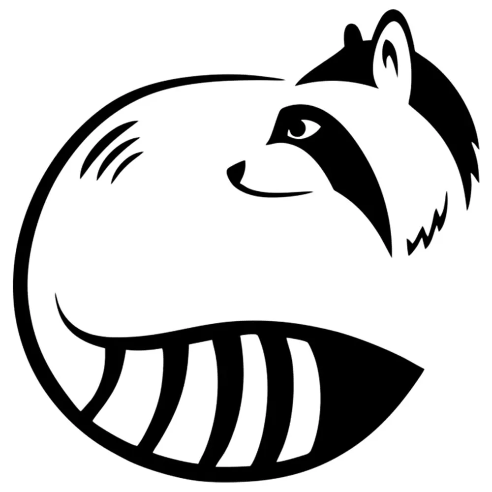 

Raccoon Animal Design Vinyl Car Sticker Waterproof UV Resistant for Auto Window Bumper Universal Fit