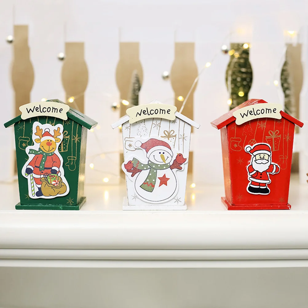 

Wooden Christmas Cartoon Money Box Piggy Bank for Nursery Decor Cartoon Money Box Piggy Bank