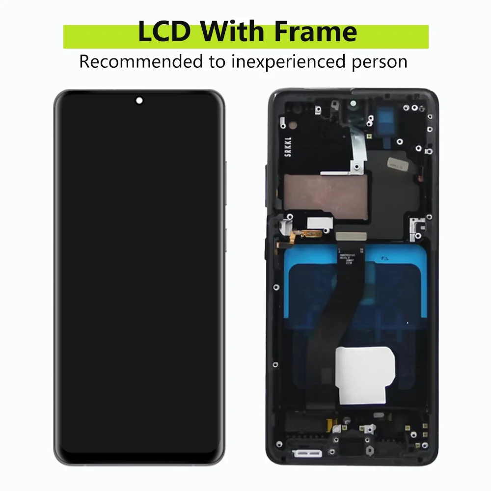 S21 Ultra AMOLED Screen with Fingerprints for Samsung Galaxy S21 Ultra 5G G998B G998B/DS Lcd Display Touch Screen Assembly