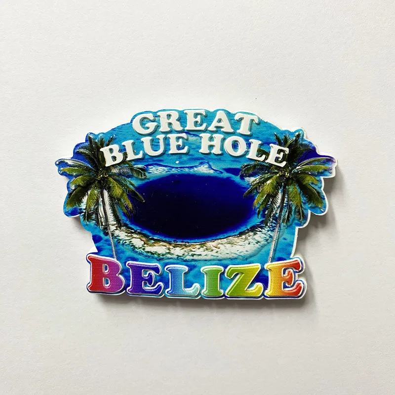 

Belize, Belize Big Blue Hole 3D Resin Refrigerator Patch, Showcasing Wonders, Powerful Magnet for Refrigerators