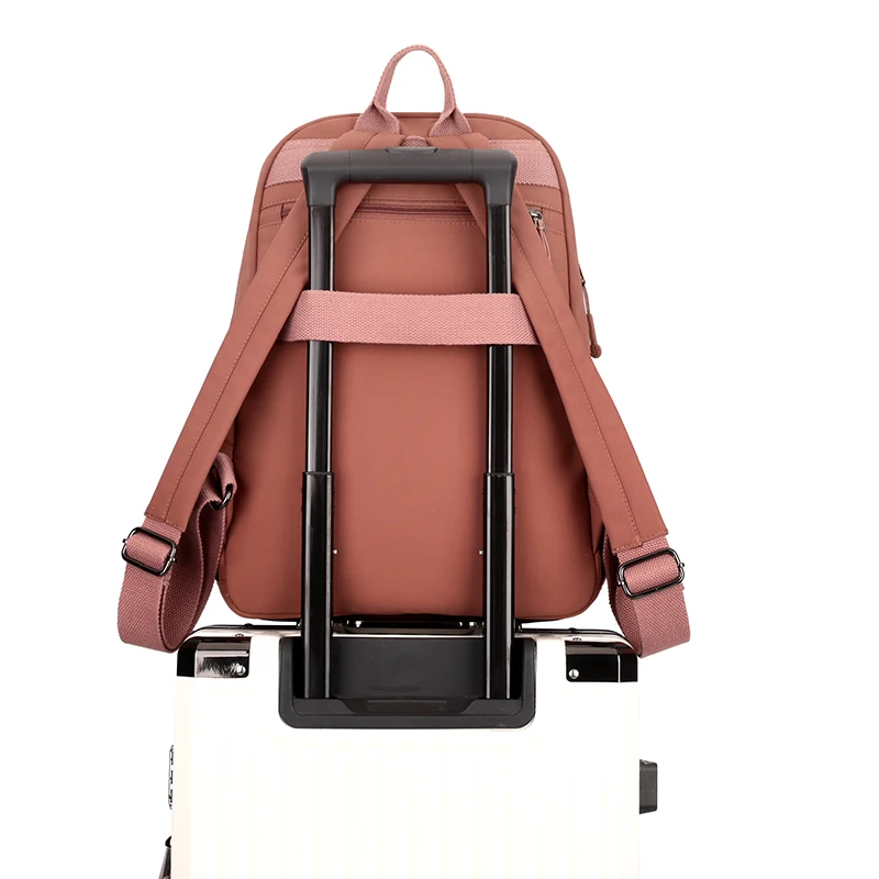 Waterproof Nylon Daypack Women Laptop Backpacks Multipocket Schoolbag for Teenage Girls Large Capacity Outdoor Travel Rucksack image 6