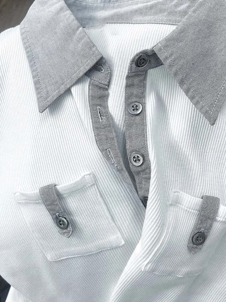 오리지널 패셔너블 브이넥 니트웨어 여성용 긴 소매 슬림 핏 탑 빈티지 스타일 캐주얼웨어 코튼 블렌드 가을 신상품