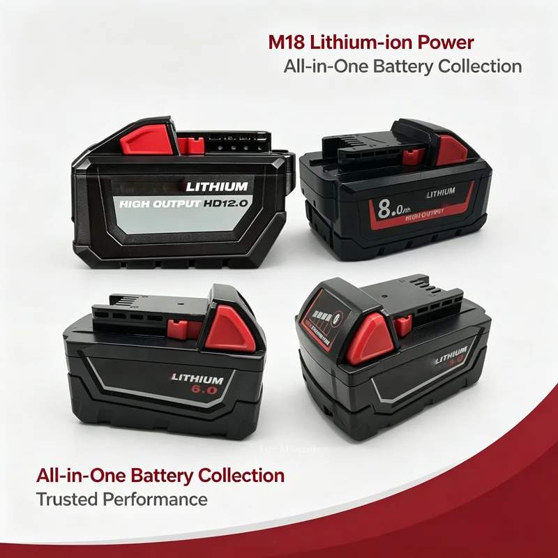 100% For Milwaukee M18 8.0/12.0Ah High Output Battery 18V Lithium-ion Rechargeable for Milwaukee M18 Cordless Power Tool Battery