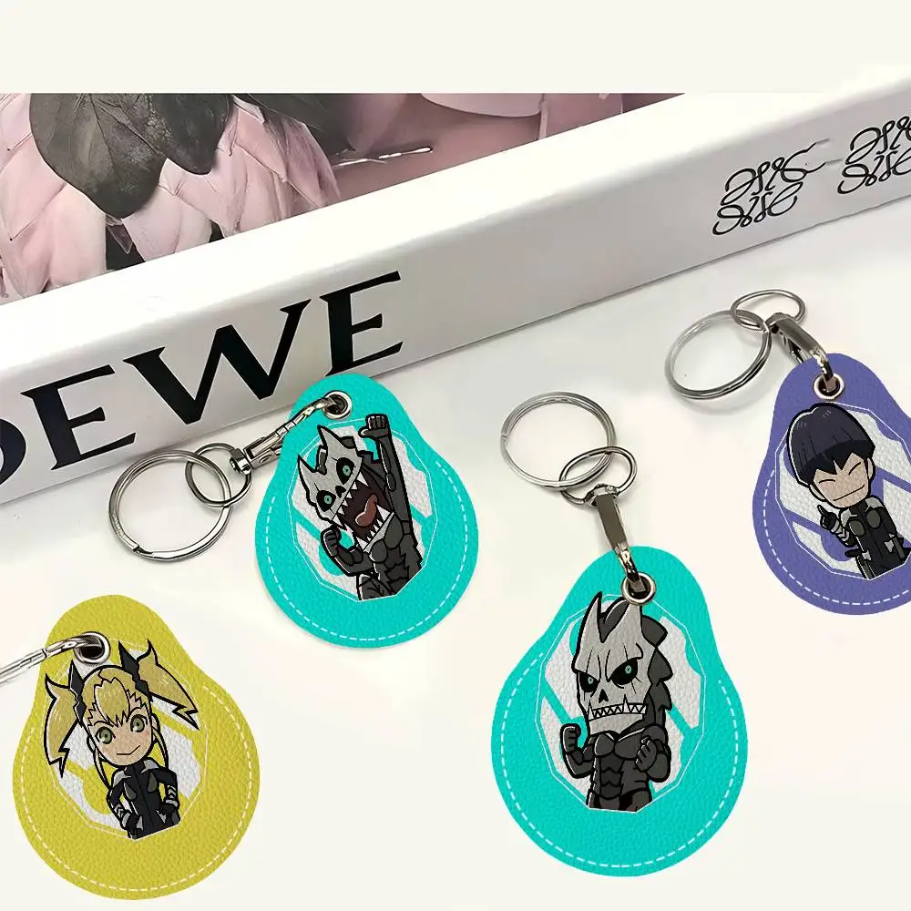 Anime Cute Kaiju No. 8 Mini Water Drop Shape Community Access Card Holder Elevator Card Sensor Drop Card Protector Keychain