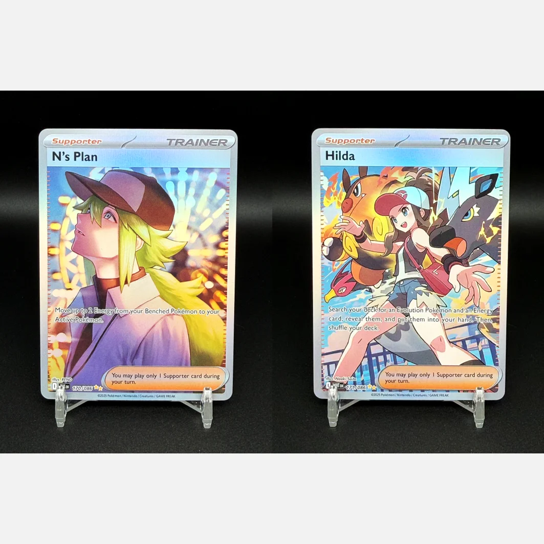

Proxy Card DIY Pokemon Hilda N's Plan Trainer Supporter Full Art TCG Collectible Anime Game Flash Card Kids Toy Hobby Gift