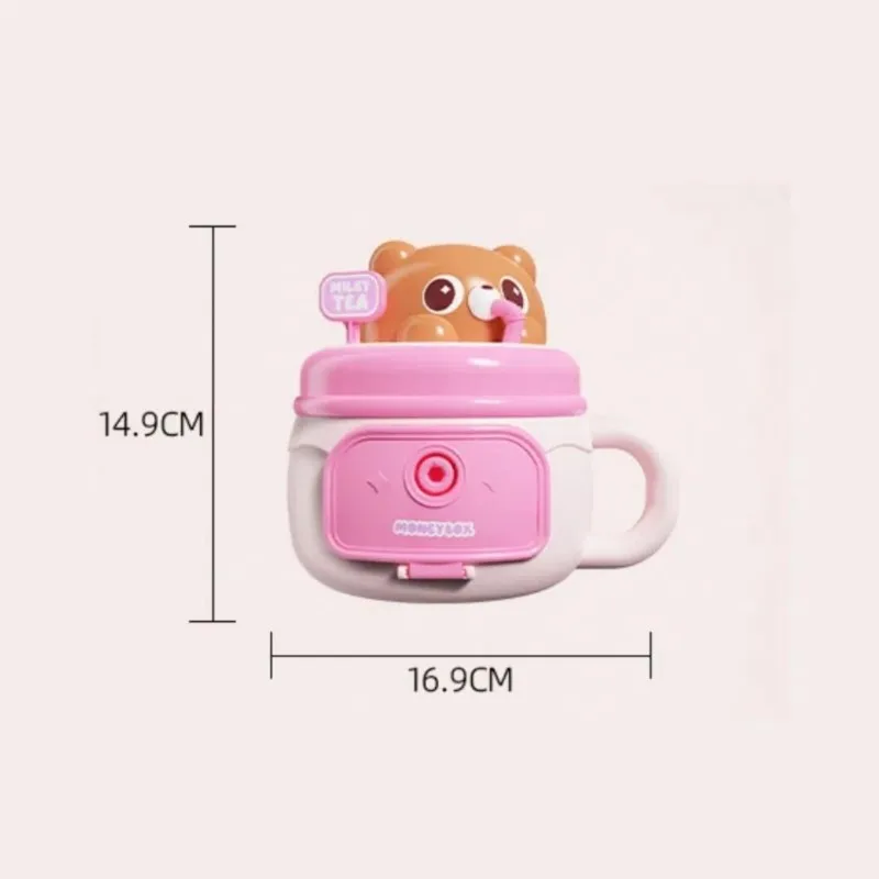 1pcs New Simulated Bear Water Cup Storage Tank Animal Design Savings Tank Portable Openable Money Storage Pot Children's Gifts