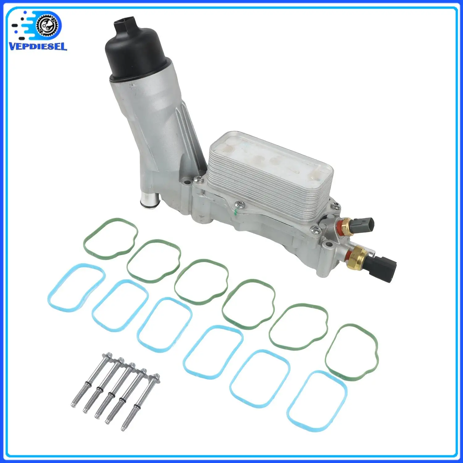 

Oil Cooler Aluminum Oil Filter Adapter Housing Engine Assembly For Jeep Dodge Chrysler Ram 3.6L 2011-2016 68105583AE 68105583AA