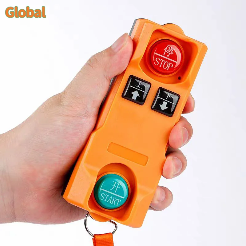 

YU-2 2 buttons singIe speed industrial Wireless Radio Crane Remote Control switches Hoist track crane Lift controller