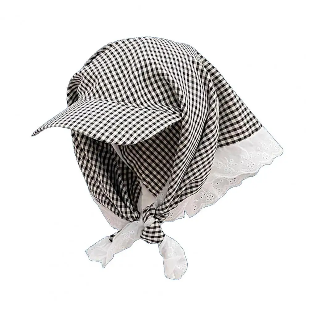 Bow Tie Turban Hat Adjustable Turban Hat with Sweet Bow Widened Brim Sun Hat for Uv Protection Quick-dry Ventilated Neck Cover
