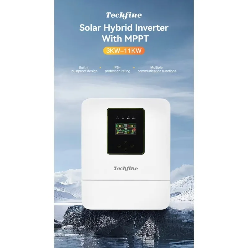 Residential Use IP54 Waterproof 11KW Dustproof On/off-grid Hybrid Solar Storage Inverter Single/Dual Operation Modes High