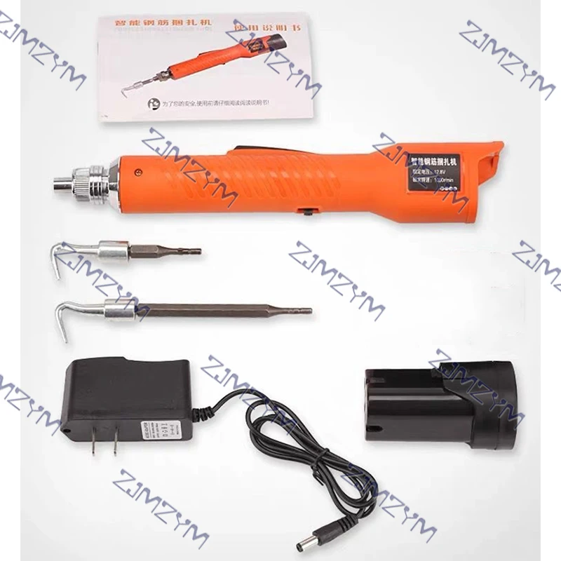 Electric Rebar Tying Knotting Hook Automatic Rebar Tier Binding Machine Wire Knoting Rechargeable Twister Pliers Bar Steel Tool