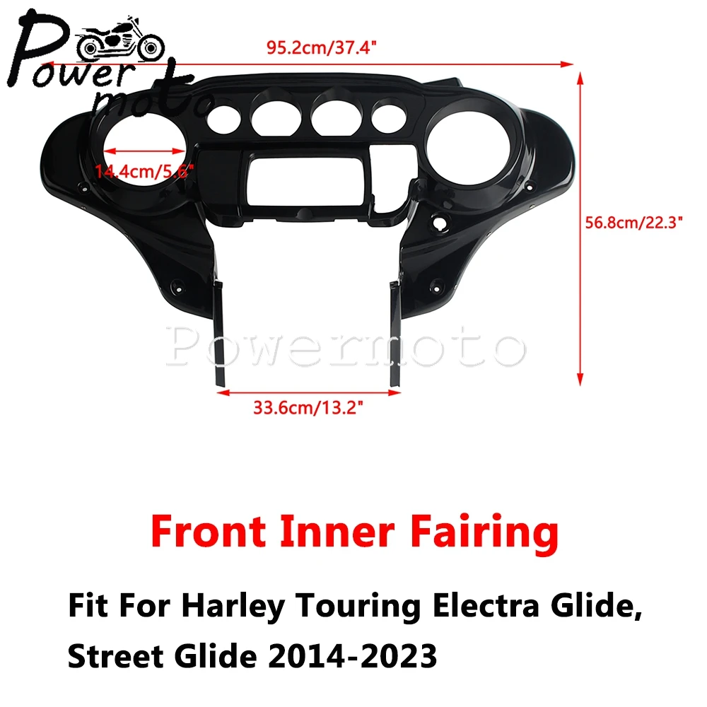 Motorcycle Gauge Housing Cover Nacelle Speedo Fairing Panel For Harley Touring Electra Glide Street Glide Ultra Classic 14-2023