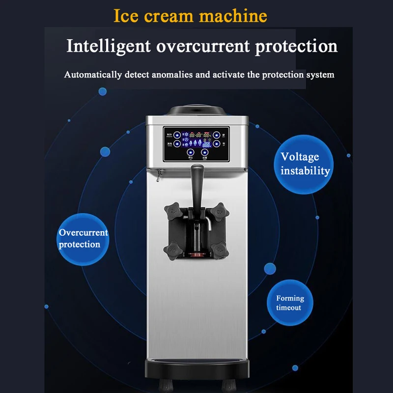 Commercial Ice Cream freezer Machine 3-flavor Yogurt Maker One-click Clean 18L/H LCD Display new soft ice cream machine