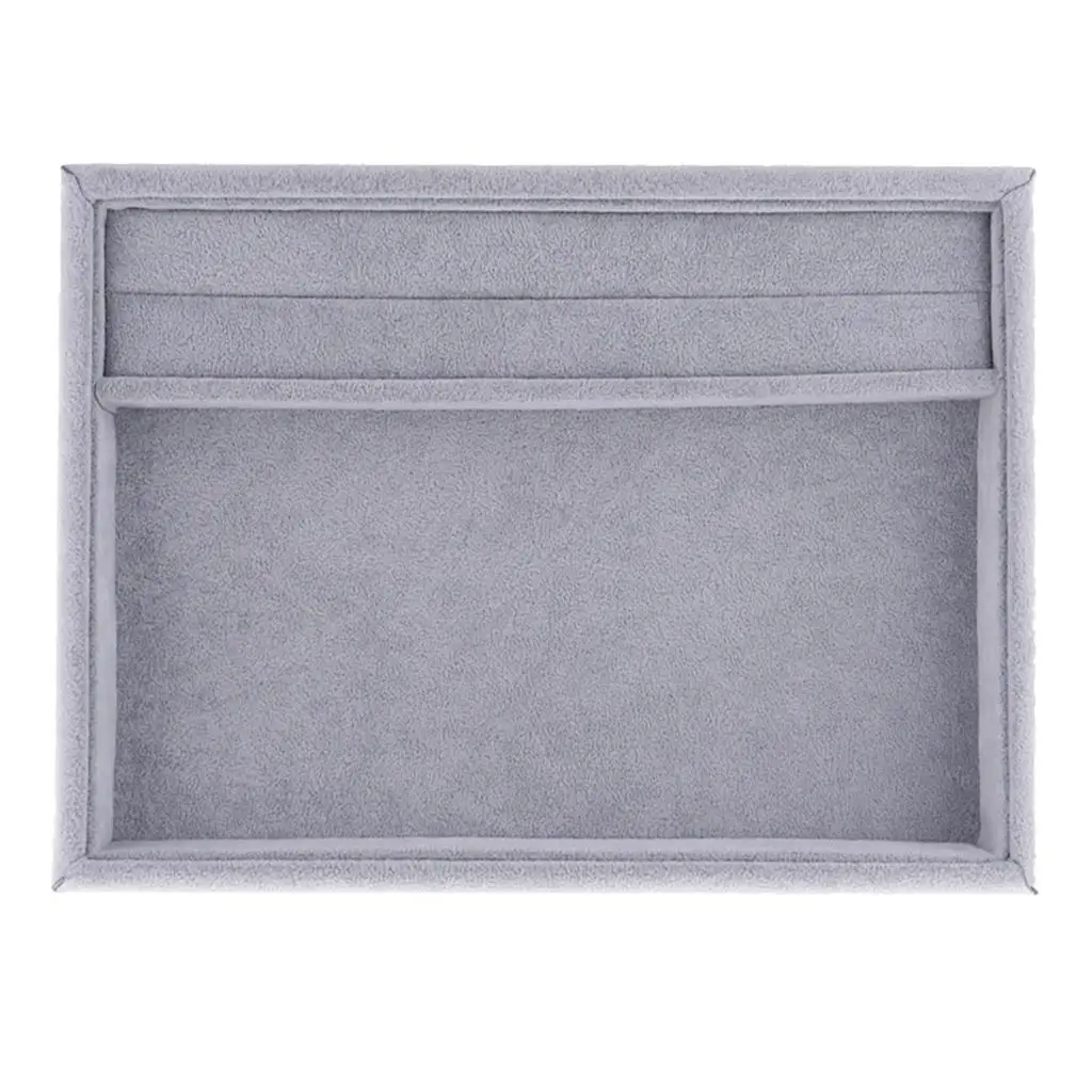

Velvet Wooden Jewelry Tray Organizer Case Large Accessory Holder Display Box for Women Girls Jewelry Storage