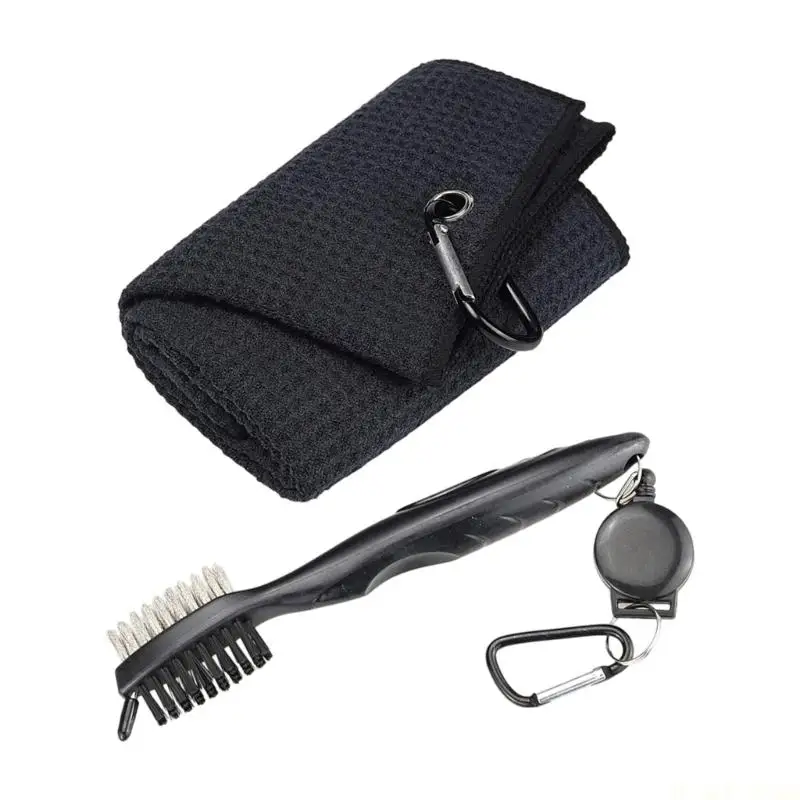 M5TC Professional Golf Towel And Double Sided Cleaning Tool Set Golf Club Scrubber