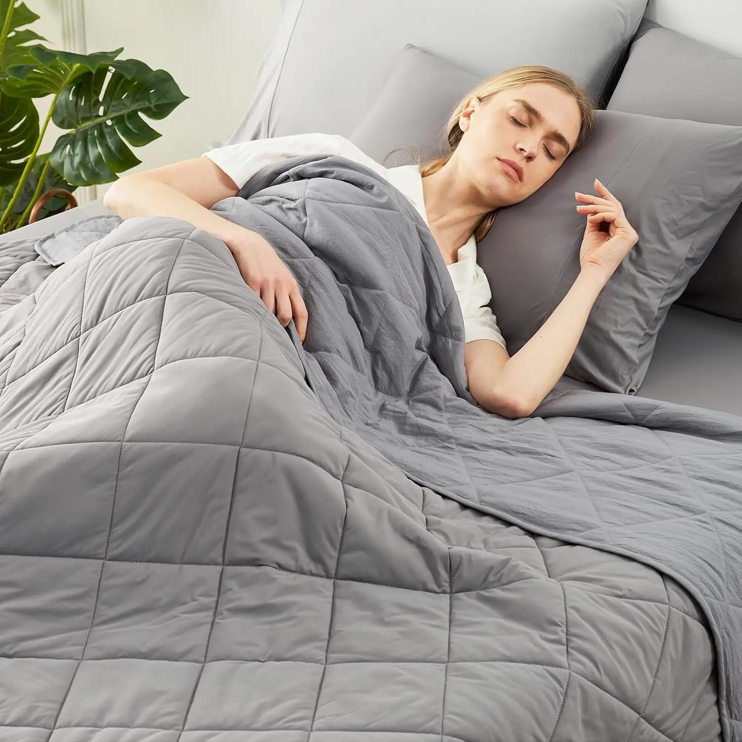 

Cooling Blanket for Hot Sleepers Twin Size Lightweight Breathable Summer Bed Throw Grey