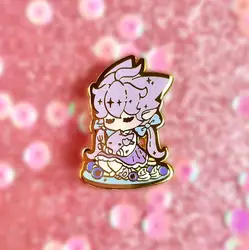 Mini purple sweets dessert enamel pin