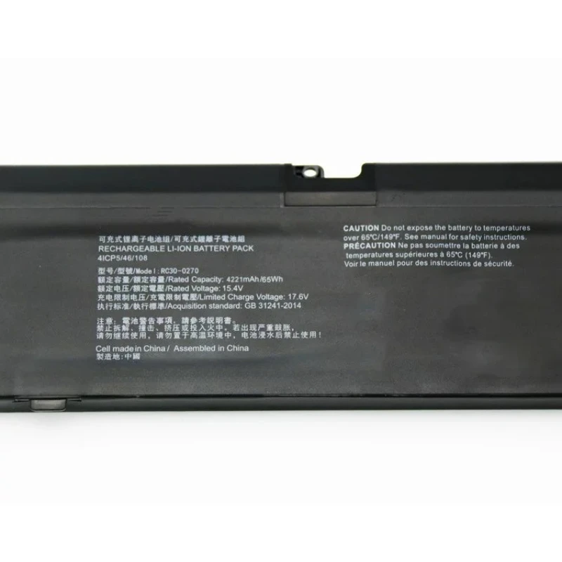New RC30-0270 15.4V 4221mAh 65Wh Replacement Laptop Battery for Razer Blade 15 Base 2018 2019 RZ09-0270 RZ09-02705 RZ09-03006