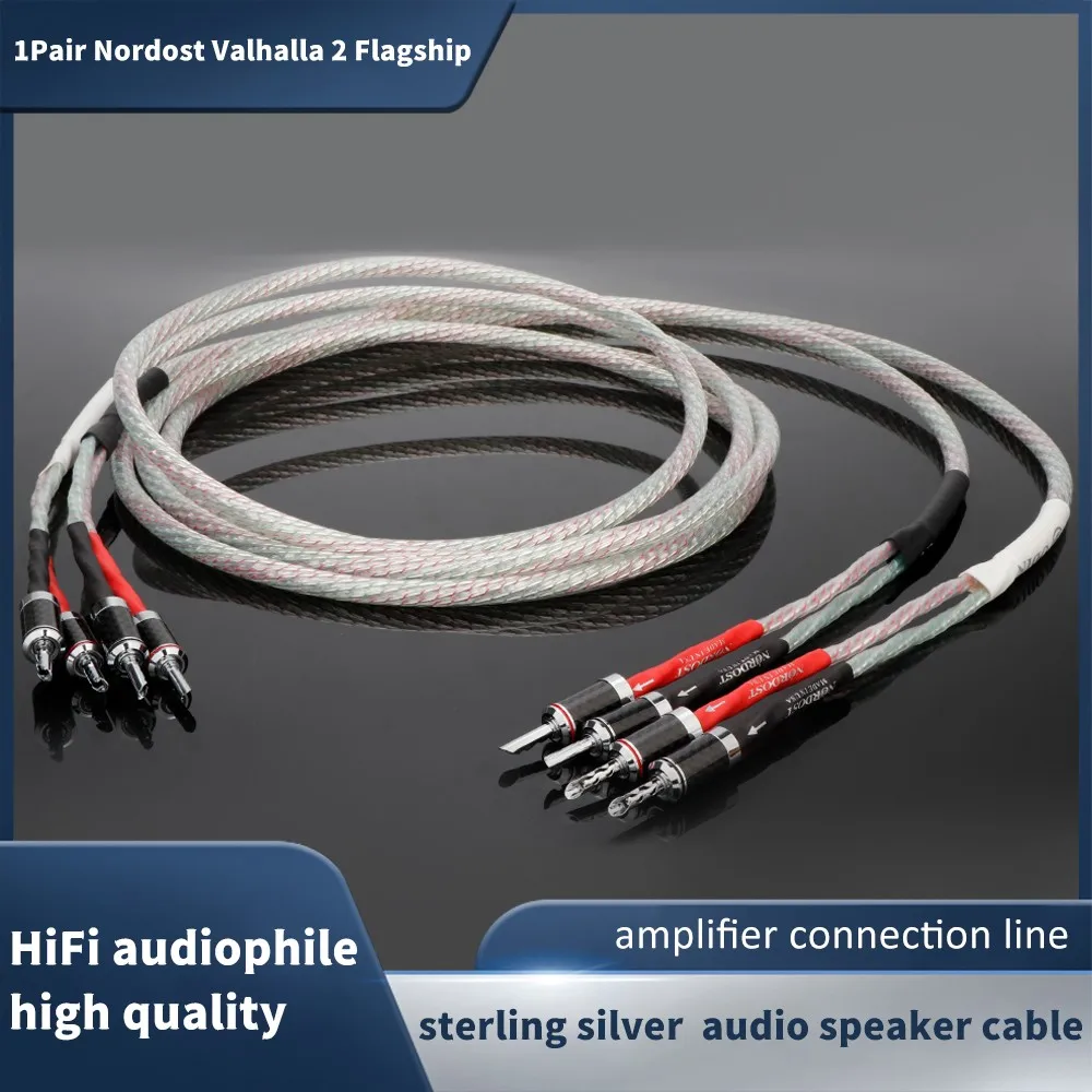 

1Pair Nordost Valhalla 2 Flagship sterling silver HiFi audiophile audio speaker cable high quality amplifier connection line