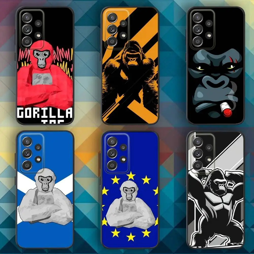 

M-Monkeys Gorilla-as T-Tag Phone Case For Samsung S25,S24,S21,S22,S23,S30,Ultra,S20,Plus,Fe,Lite,Note,10,9,5G Black Cover