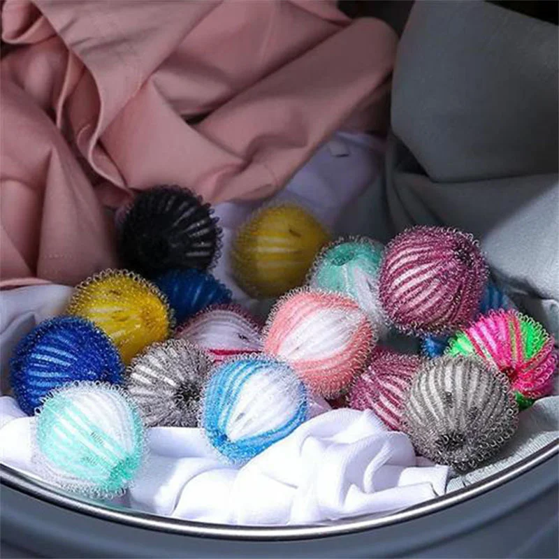 4pcs Magic Washing Machine Hair Remover Laundry Ball Clothes Personal Care Hair Ball Cleaning Ball Grabs Fuzz Hair Random Color