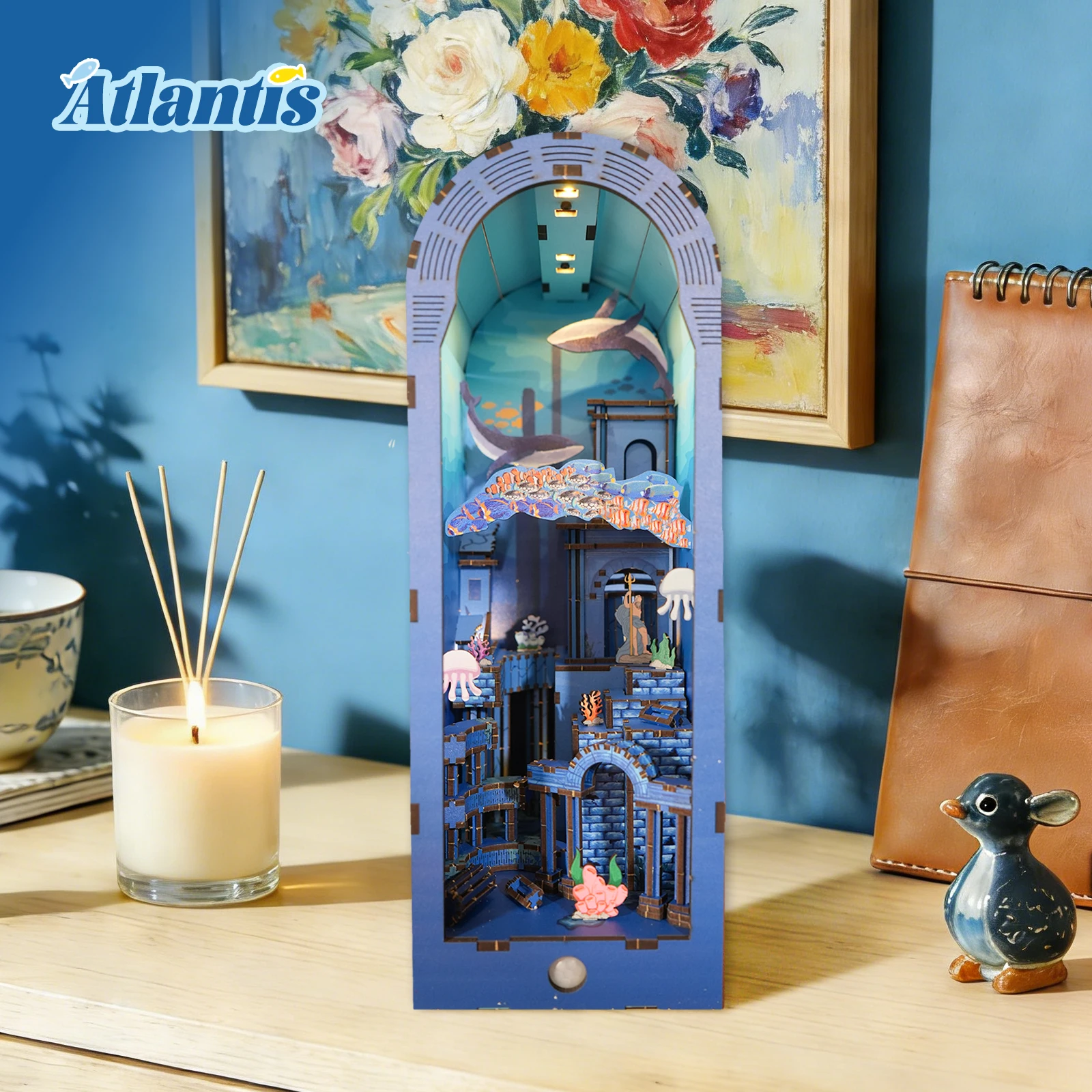 3d-wooden-puzzle-for-adults-atlantis-book-nook-with-lights-model-kit-dollhouse-miniature-house-birthday-and-christmas-gifts