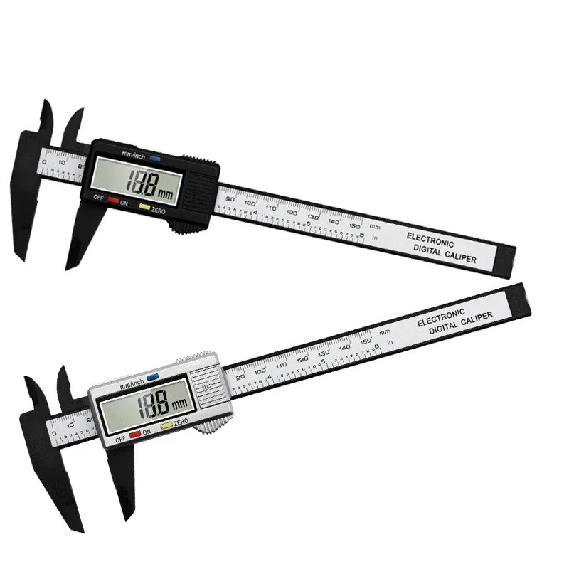 100mm-150mm Electronic Digital Caliper Carbon Fiber Dial Vernier Caliper Gauge Micrometer Measuring Tool Digital Ruler