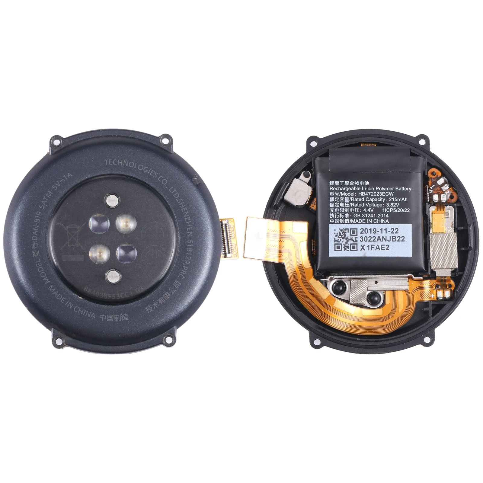 For Huawei Watch GT 2 42mm 30 Pin Original Back Cover Full Assembly With Battery