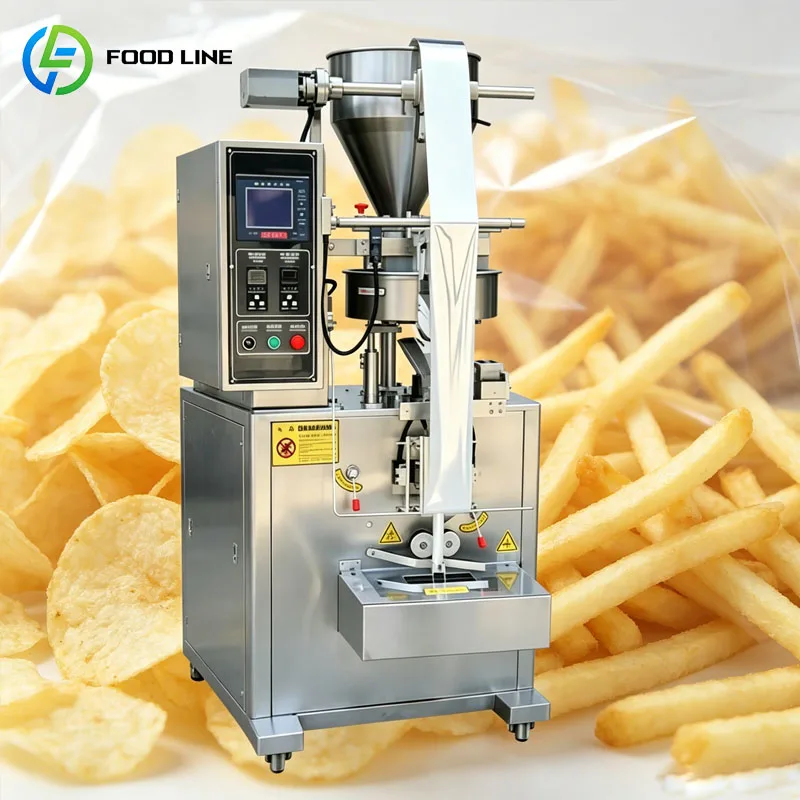 Hochgeschwindigkeits-Vertikal-Form-Füll-Siegel-Verpackungsmaschine für Cheetos-Chips, Popcorn, VFFS-Automatikverpackungssystem, kundenspezifisch angepasst