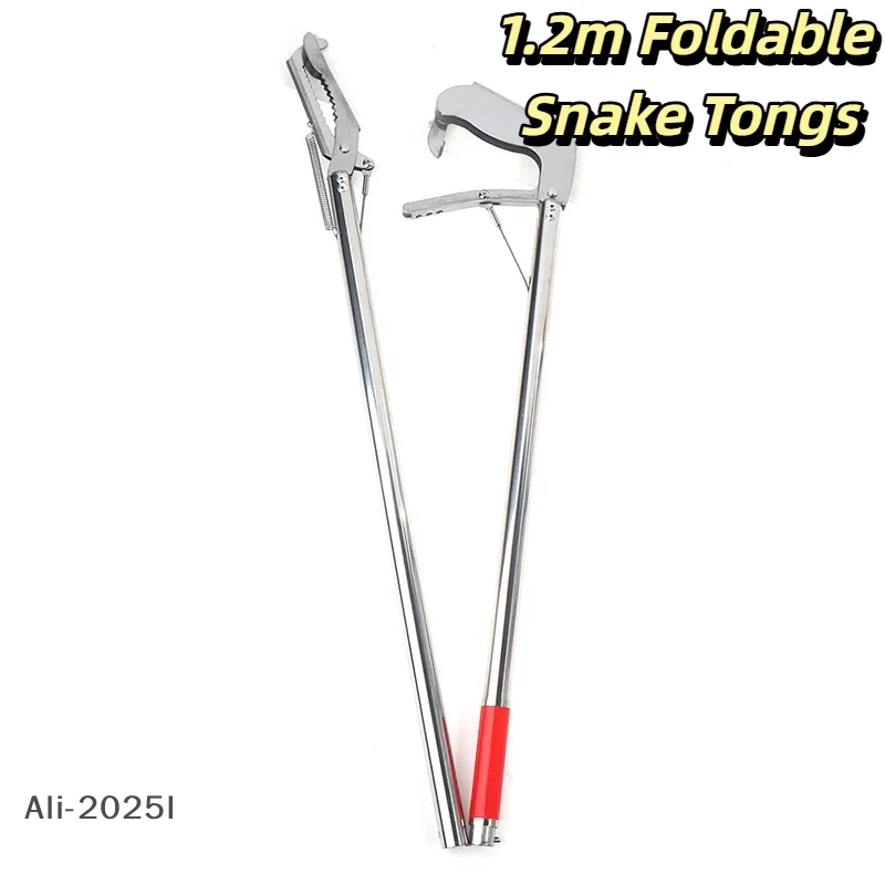 

Multifunctional 1.2m Foldable Snake Tongs Stick Easy Reach Pick Up Tool Foldable Garbage Clip Full-body Stainless Steel Design