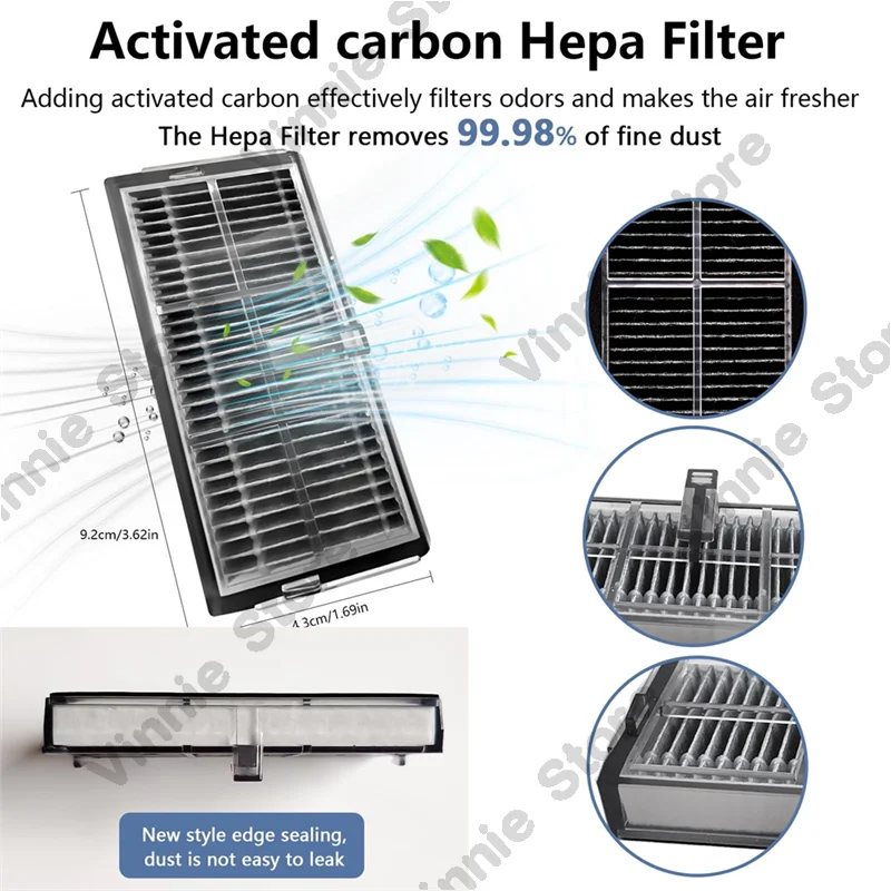 For Dreame L40 Ultra / X40 Ultra Main Side Brush Tricut Main Side Brush Hepa Filter Mop Cloth