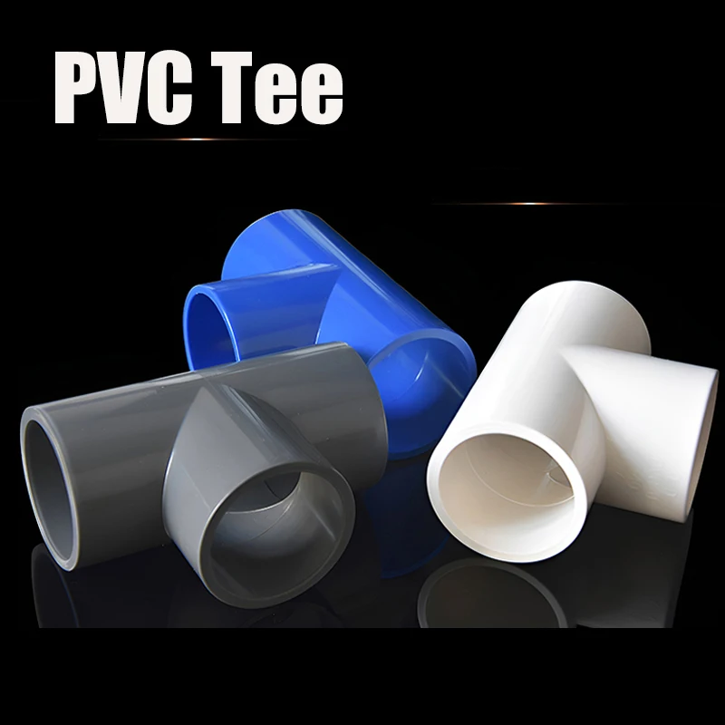 5Pcs/Lot Inner Dia20~90mm PVC Pipe Tee Connector Aquarium Fish Tank Adapter Garden Water Supply Tube Joints Irrigation Fittings