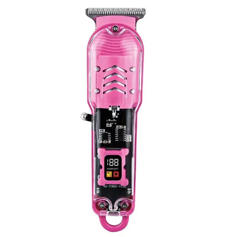A38T-USB Rechargeable Transparent Body Electric Hair Clipper Professional Trimmer Hair Cutting Machine For Men Gift E