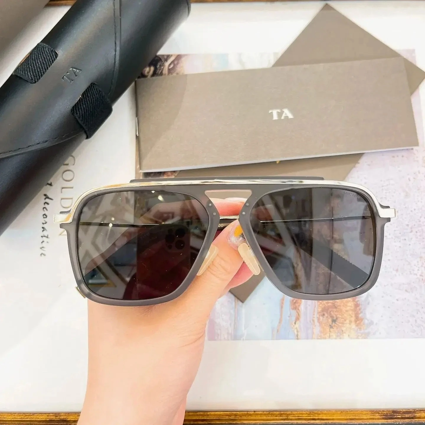 

Original Factory For DIYTA DT LANCIER LSA-400 LSA400-A With Brand Box Trendy Alloy+Acetate Frame Classic Men Women Sunglasses