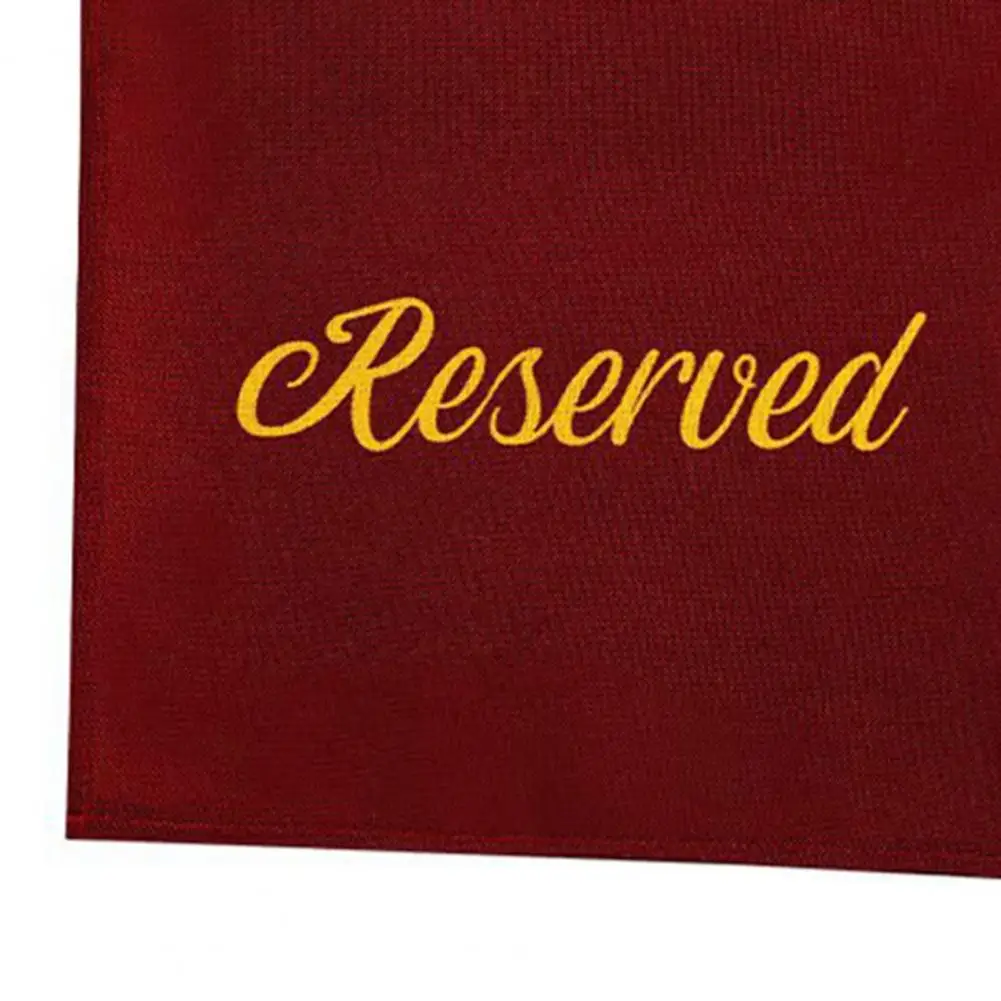Church Sign 6 Pcs Chair Signs Set Church Pew Seating Placeholders Wedding Event Party Celebration Hanging Cloth Decorations