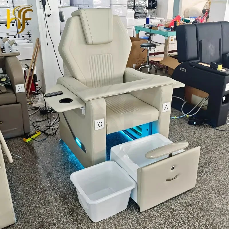 

Modern Nail Shop Salon SPA Station Popular Beauty Nail Salon Furniture No Plumbing Massage Foot Spa Pedicure Chair