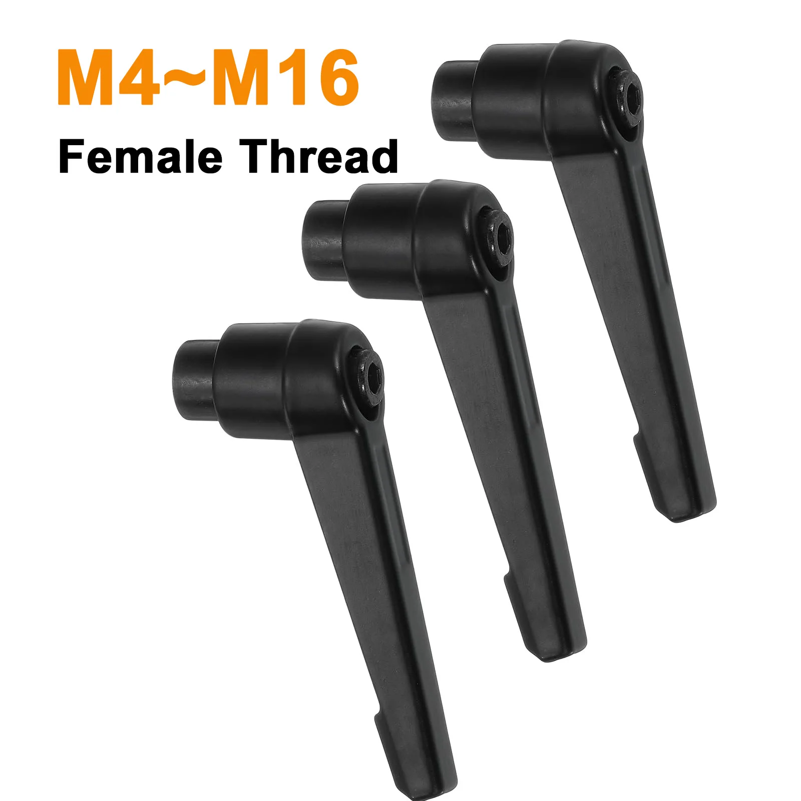 

Handle Adjustable Clamping Lever M4 M5 M6 M8 M10 M12 M14 M16 Alloy Machinery Handle Locking Internal Female Thread Knob