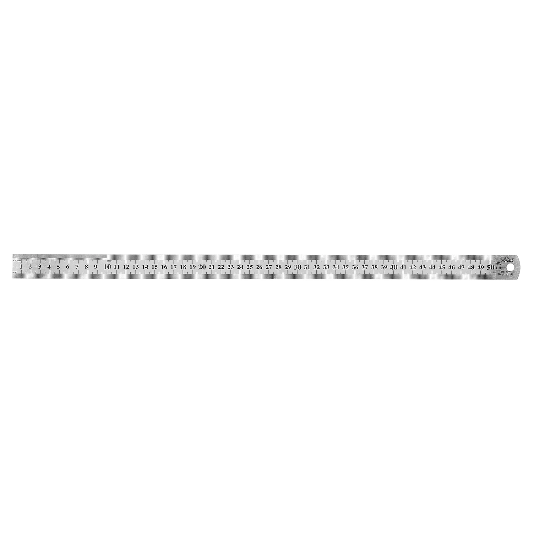 MeasurerGroove Right Stainless Steel Metric Ruler 50 cm Stainless Metric Ruler
