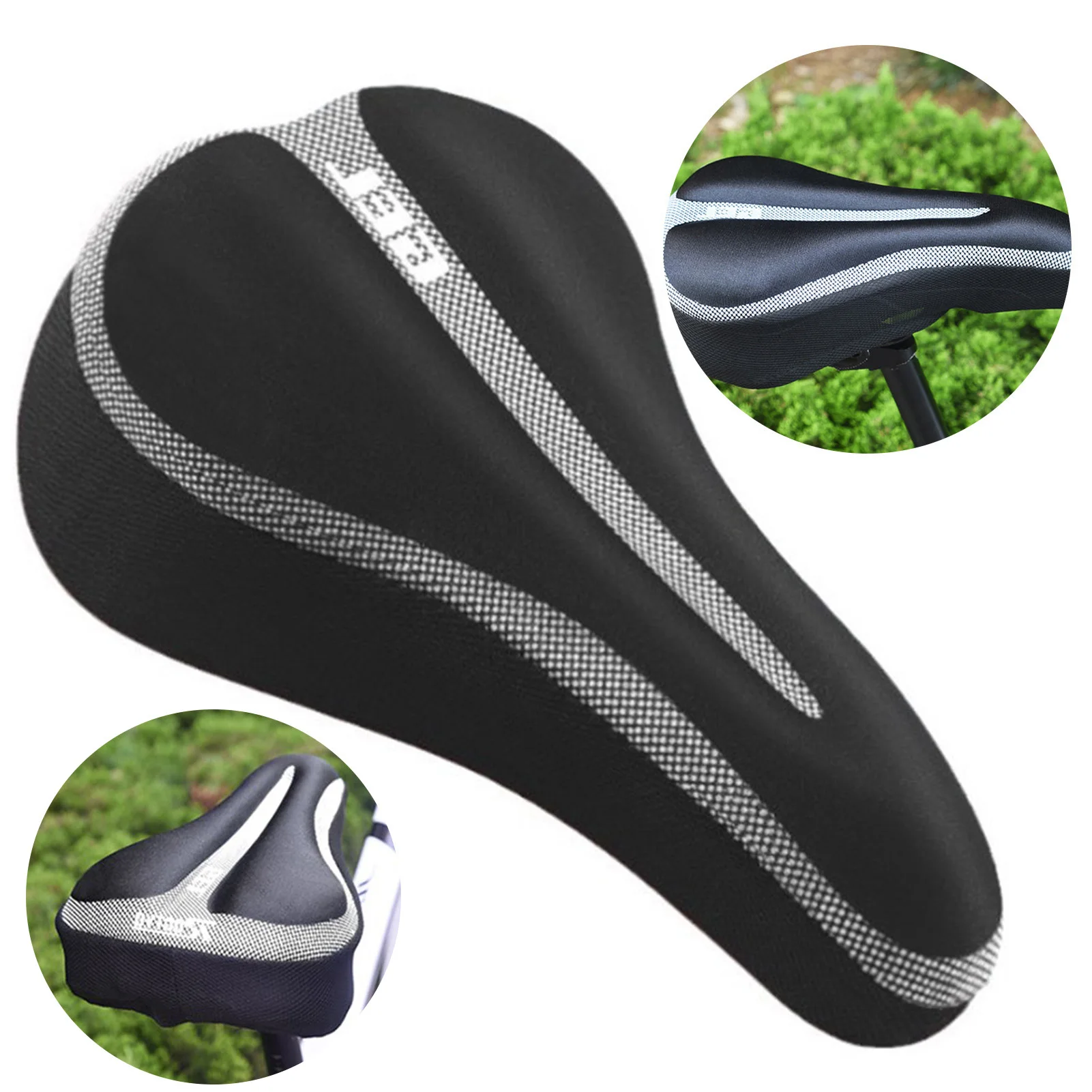 Silicone Bike Seat Cover Extra Soft Comfortable Bicycle Seat Cover for Mountain Bike Accessories XR-Hot