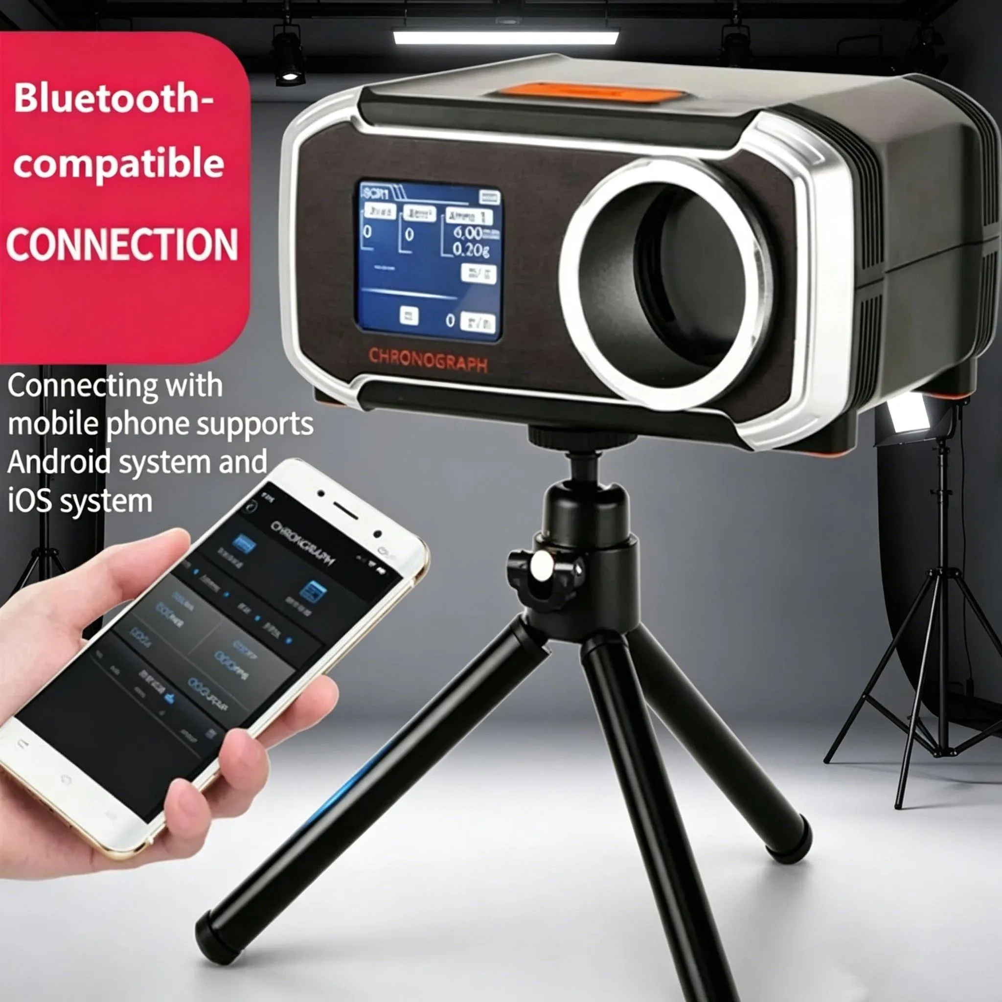 

LCD-дисплей с Bluetooth-хронографом и измерителем скорости для измерения скорости стрельбы из рогатки и лука