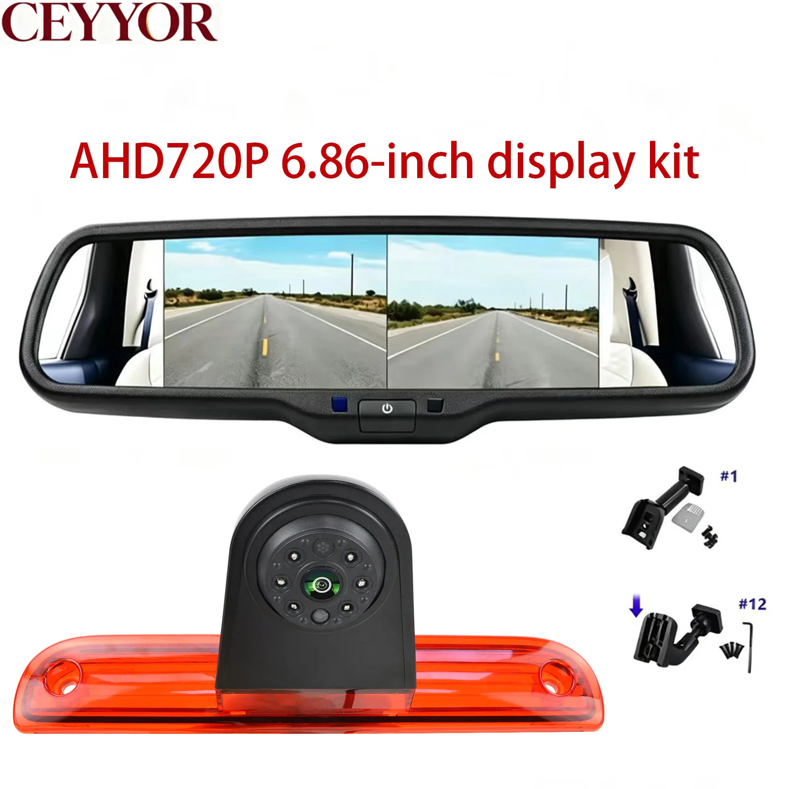 AHD 720P IR Night Vision Waterproof Car Brake Light Rear View Reverse Camera for Fiat Ducato Peugeot Boxer Citroen Relay ﻿
