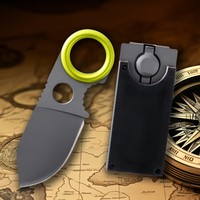 New 3.5 Inch EDC Portable Pocket Knife with Scabbard Stainless Steel Card Knife for Self Defense Multi-function Keychain knife